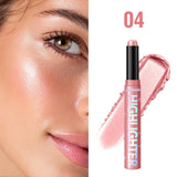 Face Pearl Diamond Highlighter Stick Contour Nose Shadow Lasting 3D Brightening Cheek Blusher Illuminator Repairing Makeup Pen