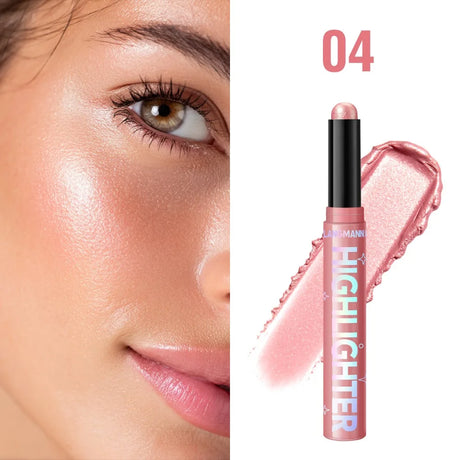 Face Pearl Diamond Highlighter Stick Contour Nose Shadow Lasting 3D Brightening Cheek Blusher Illuminator Repairing Makeup Pen