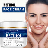 Collagen Retinol HyaluronicAcid Facial Cream Anti Aging Firming Lifting Fade Fine Lines Whitening Moisturizing Brightening Skin