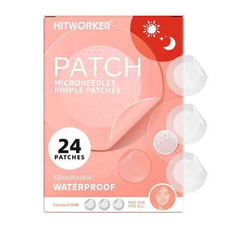 24PCS Microneedle AcnePatch Painlessly Penetrate Acne Patches Blemishes Pimples Covering Patch Daily Unisex Skincare