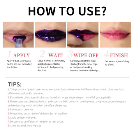 Waterproof Peel Off Lip Stain Tattoo Tint Long Lasting Matte Lip Gloss Lipstick Cosmetics Matte