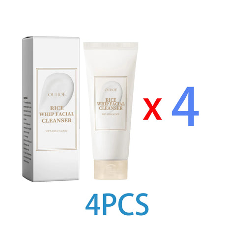 Rice Milk Cleansing Foam 120g Gentle Facial Wash Deep Cleanse Rice Extract Hydrating Non Drying Rich Lather for Soft Bright Skin