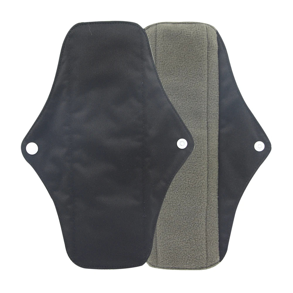 Washable Menstrual Pad Panty Liner Reusable Cloth Sanitary pad Hygienic and Soft Washable Charcoal Menstrual
