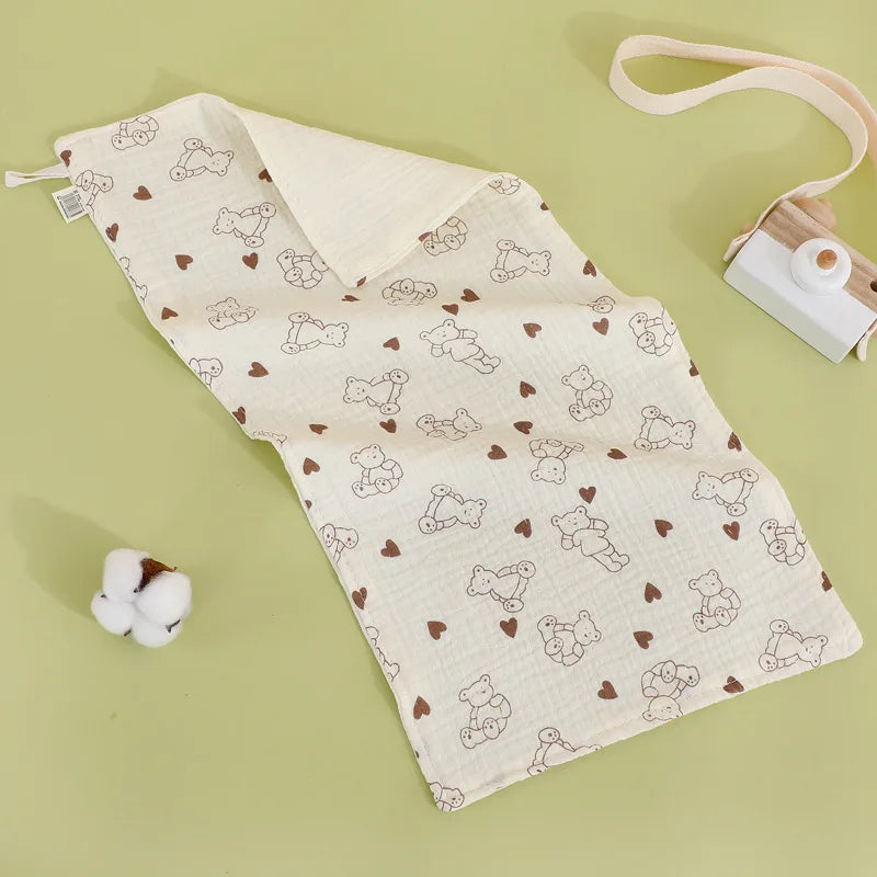 25x50cm Baby Six-layer Pure Cotton Gauze Small Towel Face Towel Square Towel Mouth Towel Baby Washcloth