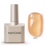 MAYCHAO Cherry Red Gel Nail Polish 12ml Glossy Semi Permanent Soak Off UV LED Frosted Gel Nails Base Painting Varnish