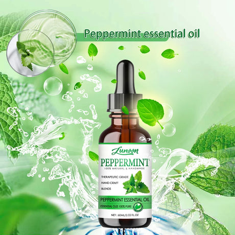 Cooling Mint Body Oil for Aromatherapy 60ml - Handcrafted, Refreshing Scent, Lightweight Moisture for Massage & Skin Care.