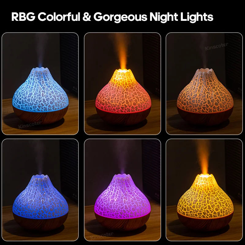 Creative Volcano Air Humidifier Desktop Electric USB Humidificadore Water Mist Diffuser Purifier Air Freshener