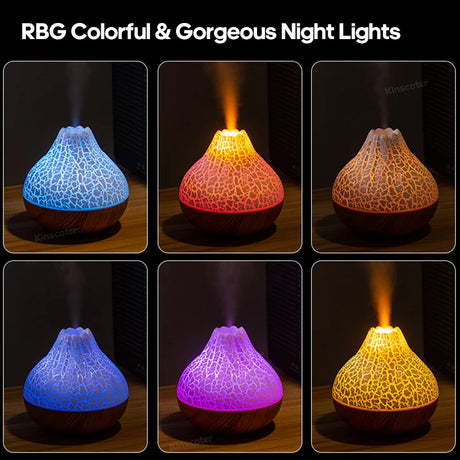 Creative Volcano Air Humidifier Desktop Electric USB Humidificadore Water Mist Diffuser Purifier Air Freshener