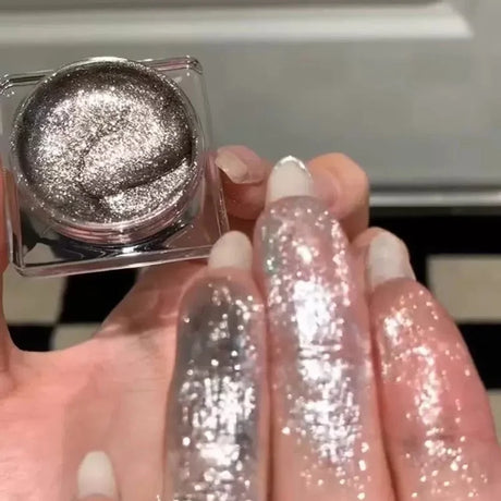 Diamond Glitter Eyeshadow Brighten Eyes Make Up Waterproof Shimmer Palette Monochrome Eye Shadow Pigmented Highlighter Cosmetics