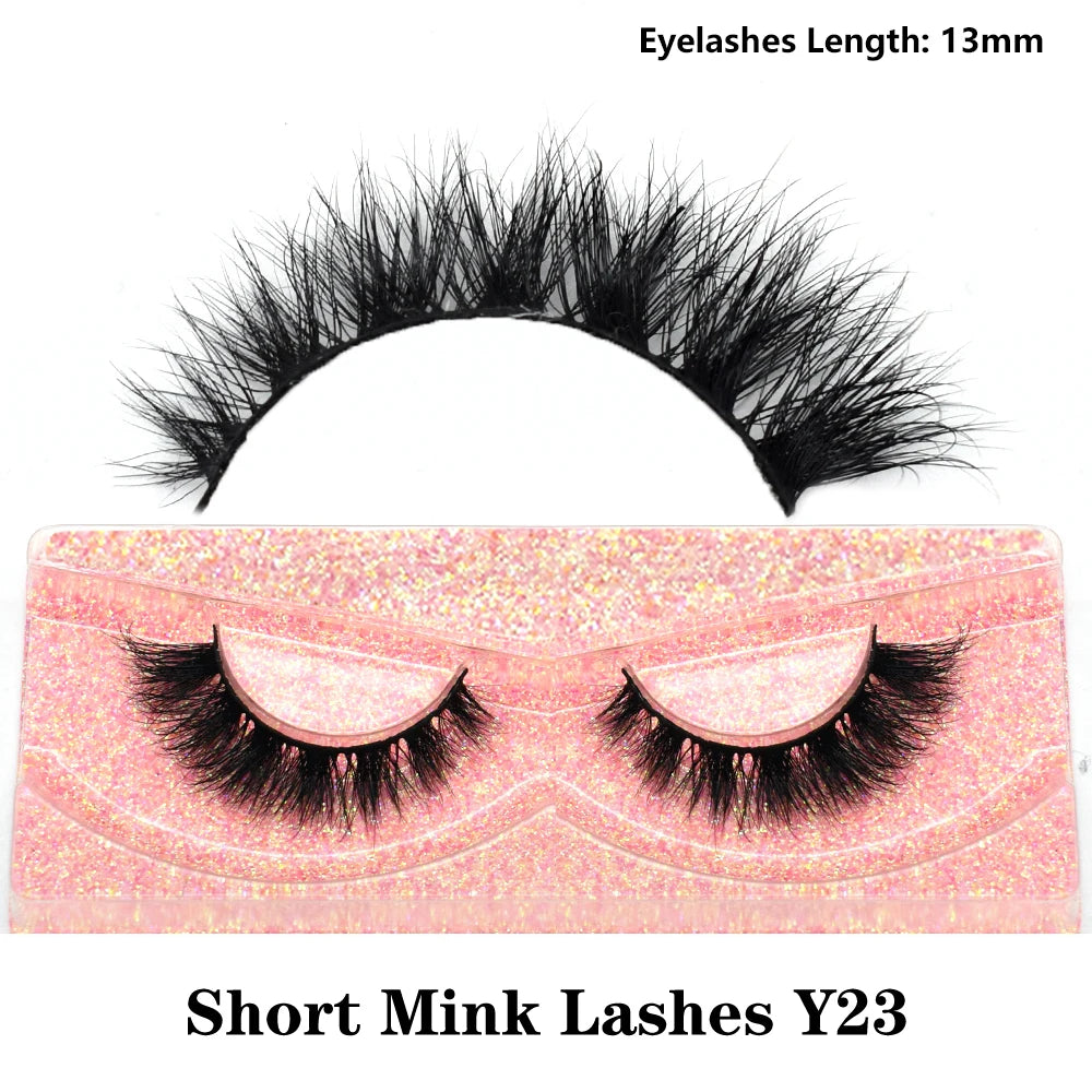 Half Lashes Short Mink Eyelashes Fluffy Soft False Eyelashes Wispy Cross Strip Eye Lashes Natural Mink Eyelash Extension Makeup