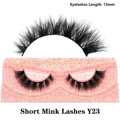 Half Lashes Short Mink Eyelashes Fluffy Soft False Eyelashes Wispy Cross Strip Eye Lashes Natural Mink Eyelash Extension Makeup