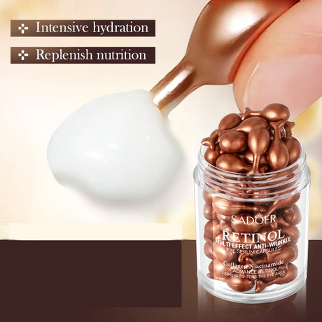 SADOER Retinol Eye Serum for Eyes skincare Anti Dark Circles Moisturizing Firming Nourishing Eye Cream Skin Care Products
