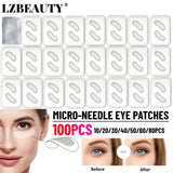 Korean Skin Care Hyaluronic Acid Microneedles Eye Patches 10-100PCS for Eyes Care Dark Circle Moisturizing Under Eye Gel Pad