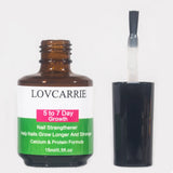 LOVCARRIE Nail Growth 5 to 7 Day Strong Nail Strengthener Calcium Protein Formula Strong Nails Hardener Protect Soft Thin Nails