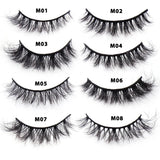 LEHUAMAO 12mm-15mm Short Natural 3D Mink Lashes Fluffy Wispy False Eyelashes 100% Cruelty Free Eyelash Extensio Face Makeup