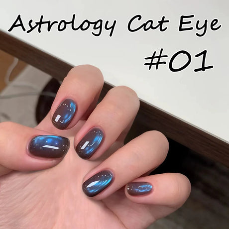 WS 10ML Sunlight Cat Eye Gel Nail Polish Autumn Winter Whitening Wine Red Color Light Sunset Glow Cat Eye Glass Beads Nail Atr