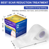 1 Roll Invisible Silicone Scar Sheets , 4cm X 150/300cm Self-Adhesive Scar Cover Tape Reusable and Effective Skin Care Strips