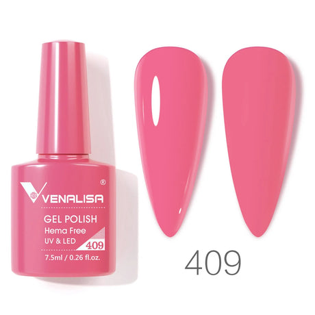 VIP5 Venalisa Nail Gel Polish Jelly Color HEMA/TPO FREE Nude Pink Semi Permanent Soak Off UVLED Gel Polish Sparkle Gel Varnish