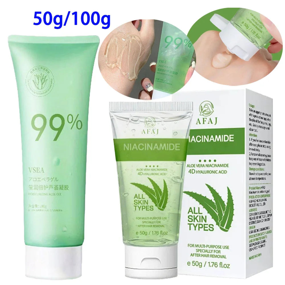 Moisturizing Aloe Gel Oil Control Basic Moisturizing Repair and Shrink Pores Moisturize Tender Skin After Sunning 50g/100g