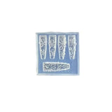 3D Silicone Flower Nail Art Carving Mold Acrylic Hibiscus Floral Five-Petal Blossom DIY Nail Art Decoration Transparent Template