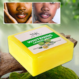 WK JALY Whitening Lemon Soap, Natural Glow, Fade Dark Spots, Moisturized, With Glutathione, Shea Butter Oil, For Face And Body
