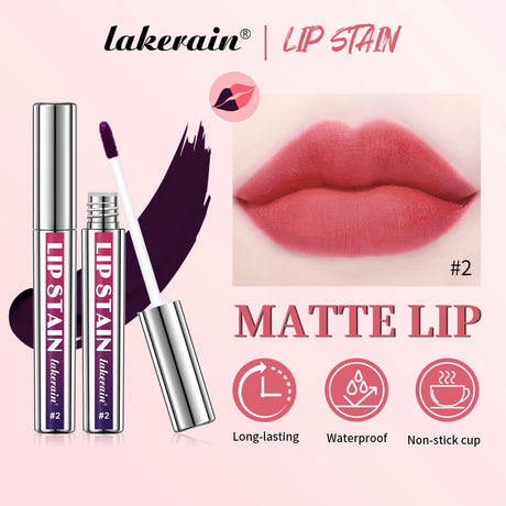Peel Off Lip Stain 3 Colors Reveal Long Lasting Waterproof Pink Lip Tint Transfer Proof Non-stick Cup Lip Stain Women's Cosmetic