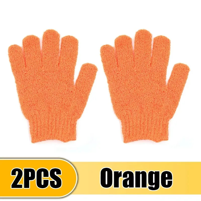 1/2Pcs Five Fingers Bath Gloves Peeling Exfoliating Household Shower Towel Scrub Body Wash Elastic Wipe Back Body Cleaning Tools