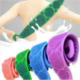 1PCS Silicone Bath Scrubber Soft Exfoliating Back Massage Shower Brush Body Wash Removal Tool for Bathroom