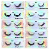LEHUAMAO 12mm-15mm Short Natural 3D Mink Lashes Fluffy Wispy False Eyelashes 100% Cruelty Free Eyelash Extensio Face Makeup