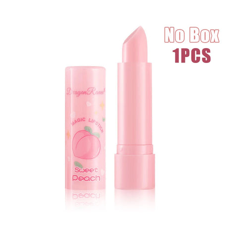 Peach Temperature Change Lip Balm Clear Crystal Jelly Lipstick Tint Warming Change Lip Balm Moisturizing Anti-drying Lip Care